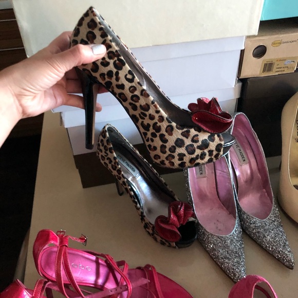 9 pair Bundle of Bebe, Steve Madden & Aldo Heels - Picture 4 of 12